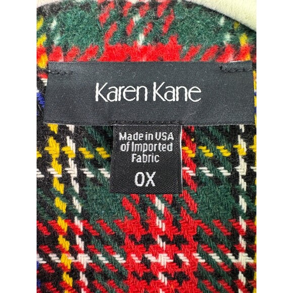Karen Kane Women's Plus SIze OX Fleece Red Green Plaid Shirt Jacket Shacket - Picture 9 of 12